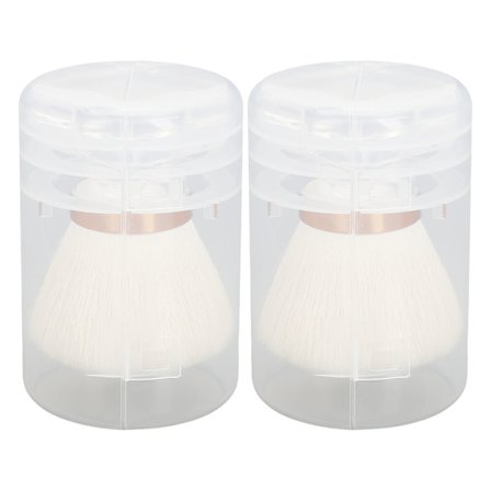 2 st nagelborste bärbar nagelrengöringsborste konstgjord fiber nagel löst puder foundation sminkborste