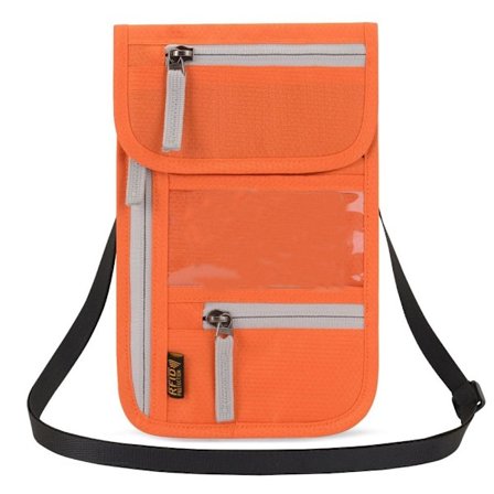 Passholder Halspose Passveske ORANSJE