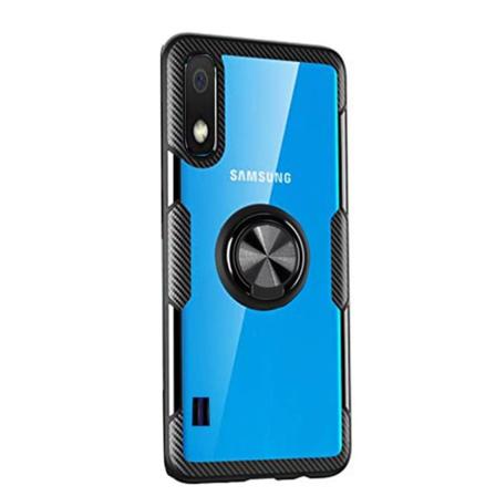 Robust beskyttelsesdeksel med ringholder - Samsung Galaxy A10 Svart