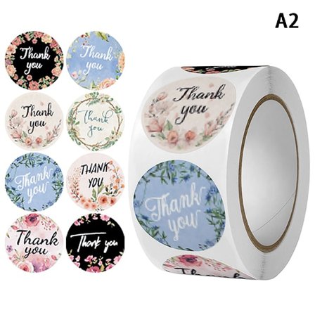 500 stk 1 tommer romantiske blomster takkklistermærker rulle til kuvert