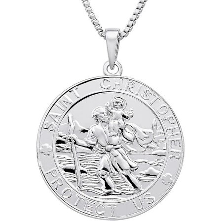 St. Christopher Smykker 925 Sterling Sølv, Antik Religiøs Beskytter Talisman Vedhæng Til Mænd Kvinder UYS BQE