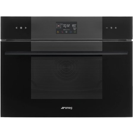 Smeg SO4102S3B3 Linea kombi-dampovn 41 liter, sort | KitchenOne
