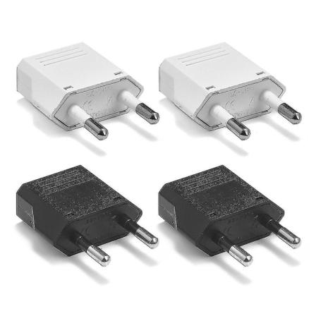 4 stk europeiske til oss/ca pluggadapterkonverter europa til usa strømuttakadaptere