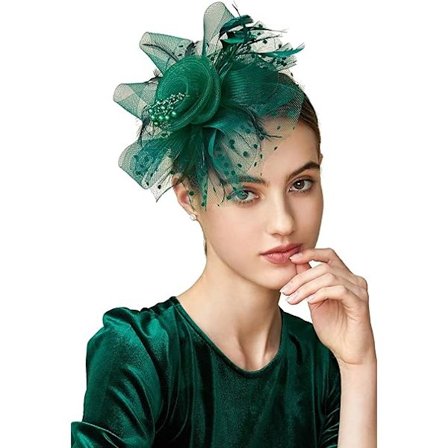 Mesh Fjær Fascinator Blomst Hårspenne Fascinator Hatt Brudehodeplagg Bryllup Kirk Te Selskap Derby Hatter Løpshatter
