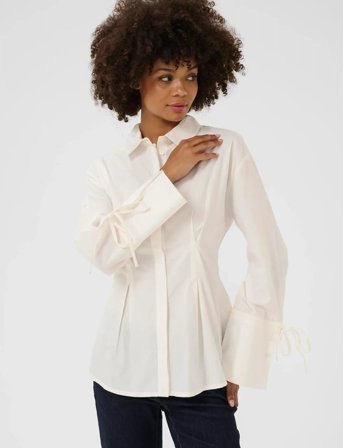Culture Cuallison Olena Fitted Shirt - Cream - L