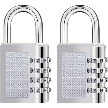 Två 4-siffriga kombinationslås för vattentäta utomhusskåp, 1,25-tums kombinationsdörrlås, lämpliga för gymskåp, verktygslådor, etc., 40 mm.