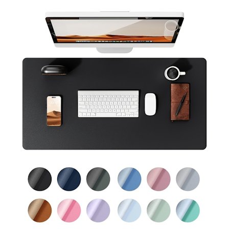 Datamaskinbordmatte Sklisikker Lær Musematte svart/100X50CM