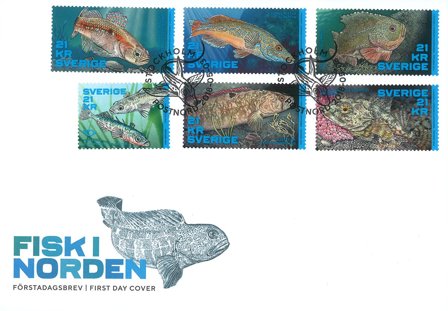 Sverige - Nordiske fisk - Førstedagskuvert