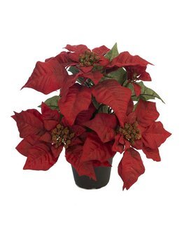 Kunstplante Julestjerne Rød