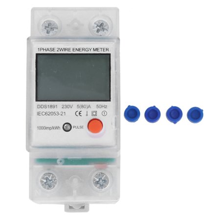 DDS1891 Yksivaiheinen 2P DIN-kisko energiamittari elektroninen kWh-mittari