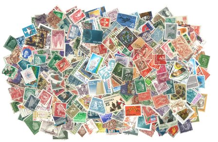 Hele verden - 10000 stemplede frimærker