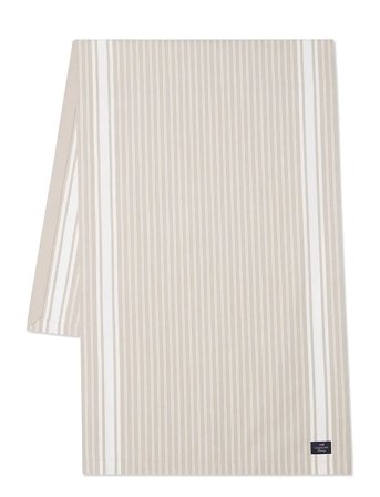 Lexington Home Icons Striped Org Cotton Oxford Runner - Beige - 50X150