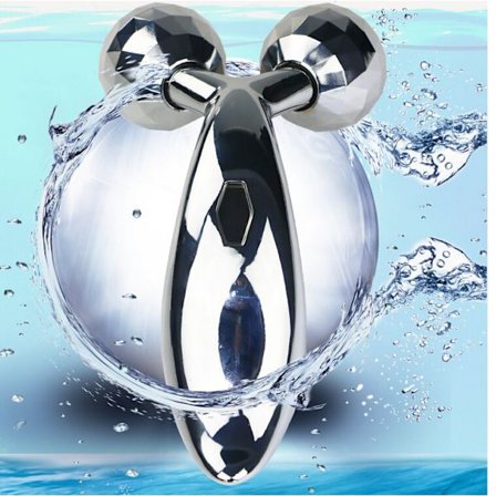 1 ansiktsmassagerulle, silvermassager för ansiktslyft, micr