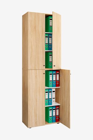 VCM - Vcm Kontorskap Lona 2Xl hengslede dører - Beige - Skap - Fra Homeroom