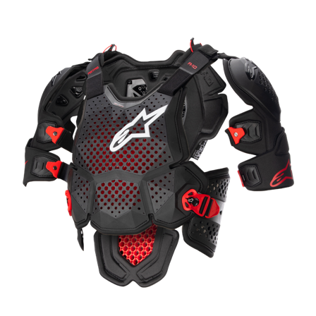 Alpinestars A-10 V2 Full Chest Protector Anthracite/Black/Red XS/S