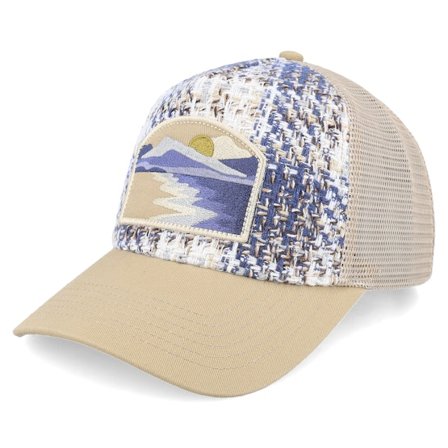 Upfront - Beige trucker Cap - Aslan Checked A-Frame Trucker @ Hatstore