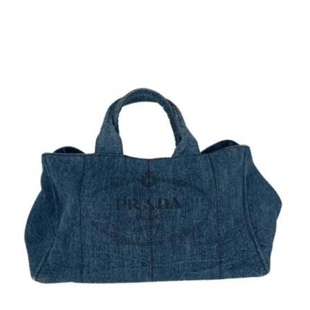 Prada Vintage Pre-owned Denim prada-Tass , Blauw , Dames , Maat: ONE Size Vintage Tassen