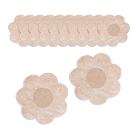 30 par usynlige brystvorteplaster til kvinder - Vandafvisende engangs brystklistermærker i blomstform (blomsterform)