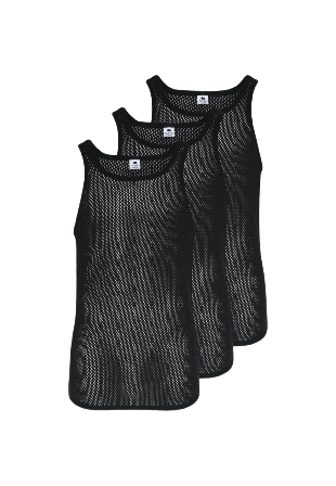 Dovre 3-pack Underställströja Singlet "mesh" | Merinoull Svart Underlinnen & t-shirts Herr L