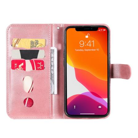 Fodral för iPhone 13 Pro Max - Dragkedja, Plånboksfodral, Magnetisk Stängning, Kortplatser, Mjuk TPU, Premium PU-Läder, Magnetisk Flipp - Rosa A