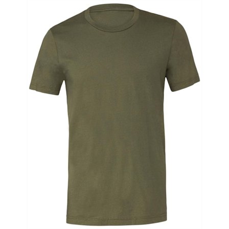 Bella + Canvas Unisex Jersey Crew Neck T-Shirt L Military Green