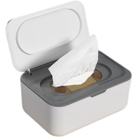 Toalettpappershållare Våtservetter Dispenser Grå Vävnad Servetter Förvaringslåda Fodral Hållare Blöjor Våtservetter Behållare för Baby