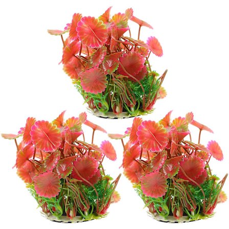 3 stk. Kunstige akvarieplanter Kunstig vandplante Akvarium Landskab Dekoration(10.00X6.20X5.20CM)