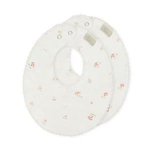 Cam Cam 2-Pack Poppies Teething Bib One Size - Baby feeding - One size - Cream