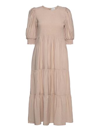 Morianagz Solid Ss Dress Beige Gestuz
