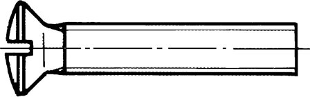 REYHER 009647009040025 Spårskruv Mässing, DIN 964 A, MKFS M4x25 mm, 200-pack, Infästning