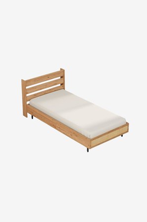 Homitis - Single Bedstead-Kuba - Ruskea - Sängynrungot - 100X200 - - Homeroom