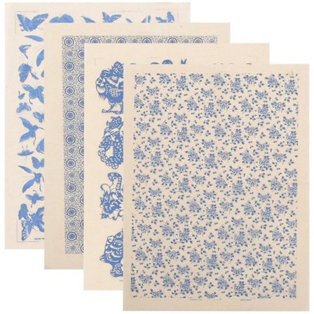 4 Ark Clay Transferpapper Dekal Högtemperatur Underglasyr Färgat Papper