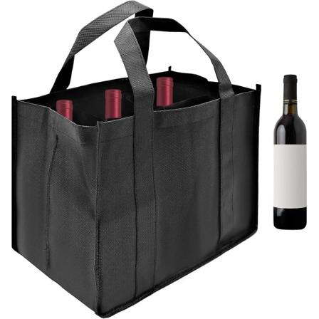 20x30x18cm Flaskbärväska 6 Fack För 6 1,5l Flaskor Rivtåligt Och Vattentätt Tyg Perfekt För Vatten Vin Öl