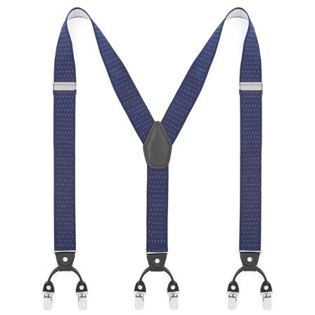 Brede Prikkede Marineblå Seler til mænd - Clip-on seler