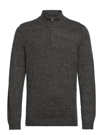 Hco. Guys Sweaters Knitwear Half Zip Pullover Grå Hollister
