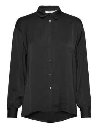 Mschstefana Maluca Shirt Langermet Skjorte Svart MSCH Copenhagen*Betinget Tilbud
