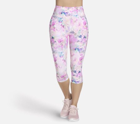 Skechers, GO WALK Seascape Floral Capri, S, Pink, Dame