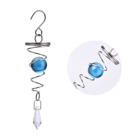 Nordisk stil rustfrit stål vindklokker | kugle med spiralhale | udendørs havedekoration | symbol på held og lang levetid