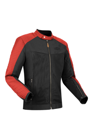 Motorradjacke Segura Dikinson Schwarz/Rot S