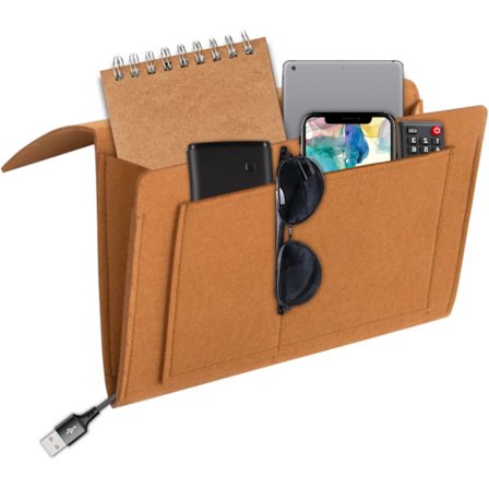 Brun Sängbordssorterare Soffa Armstöd Organizer Range Fjärrkontroll