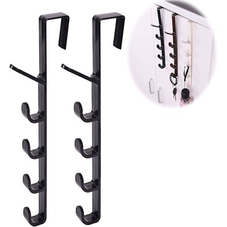 2 kpl seinälle kiinnitettävää naulakkoa, oven päälle ripustettava koukku, huokoseton ja helppo asentaa, voidaan käyttää (musta)