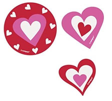 Konfetti isot sydämet 24-pack