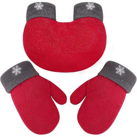 Ett par tykke julehansker for par Kvinner Menn Vinter Fingerhansker Valentinsdagsgaver til kjærester og kjærester rød