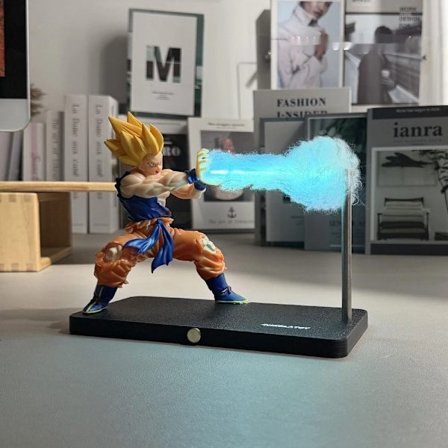 Dragon Ball Z Goku Kamehameha natlampe Magnetisk flydende skrivebordslampe LED-læselampe Anime-dekoration & gave