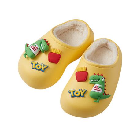 Kids Plysch Foder Diabilder Stängd Tå Cartoon Cozy Clog Tofflor