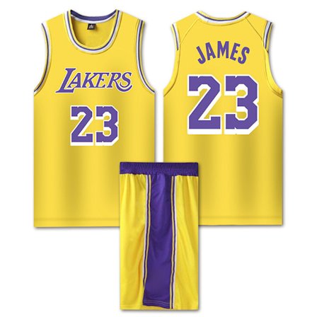 NBA Basketball Uniform LAL Gul kostym-nr. 23 James