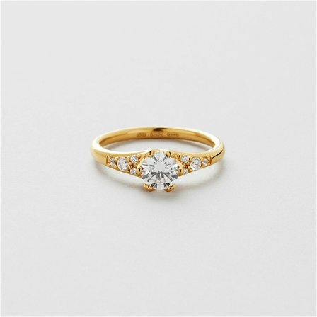 Love Bling Ring - 24K GULLBELAGT STERLINGSØLV