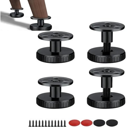 4-delt justerbare møbelben selvklebende møbelben med ripefrie puter for bord skap apparater lastekapasitet opptil 100 4X2,6cm