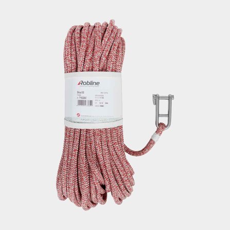 Driza mayor con grillete de llave Robline Sirius 500, núcleo de poliéster, funda de poliéster trenzado de 32, rojo, 40 metros x Ø12 mm