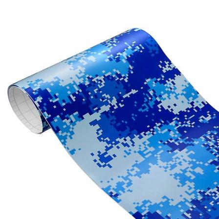 HK Camo-kuvioinen vinyyli Wrap -tarra Kuplaton auto itseliimautuva kalvo Dekoraatio 100cmx30cm Tyyppi 6 Digital Blue 50x200cm